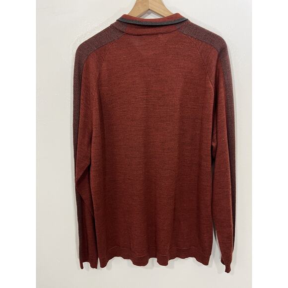 Smartwool Merino Wool Outdoors Cabin Luxe Base Layer Preppy 1/4 Zip Sweater XL - Picture 2 of 15